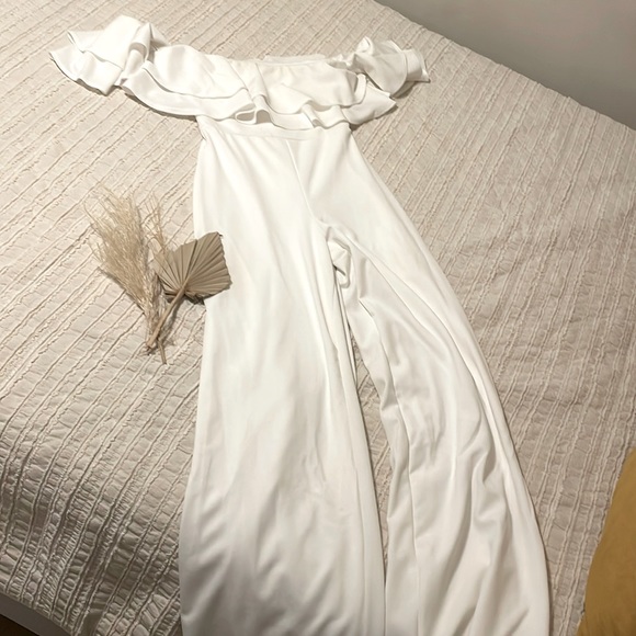 Pants & Jumpsuits Off The Shoulder Jumpsuit Poshmark